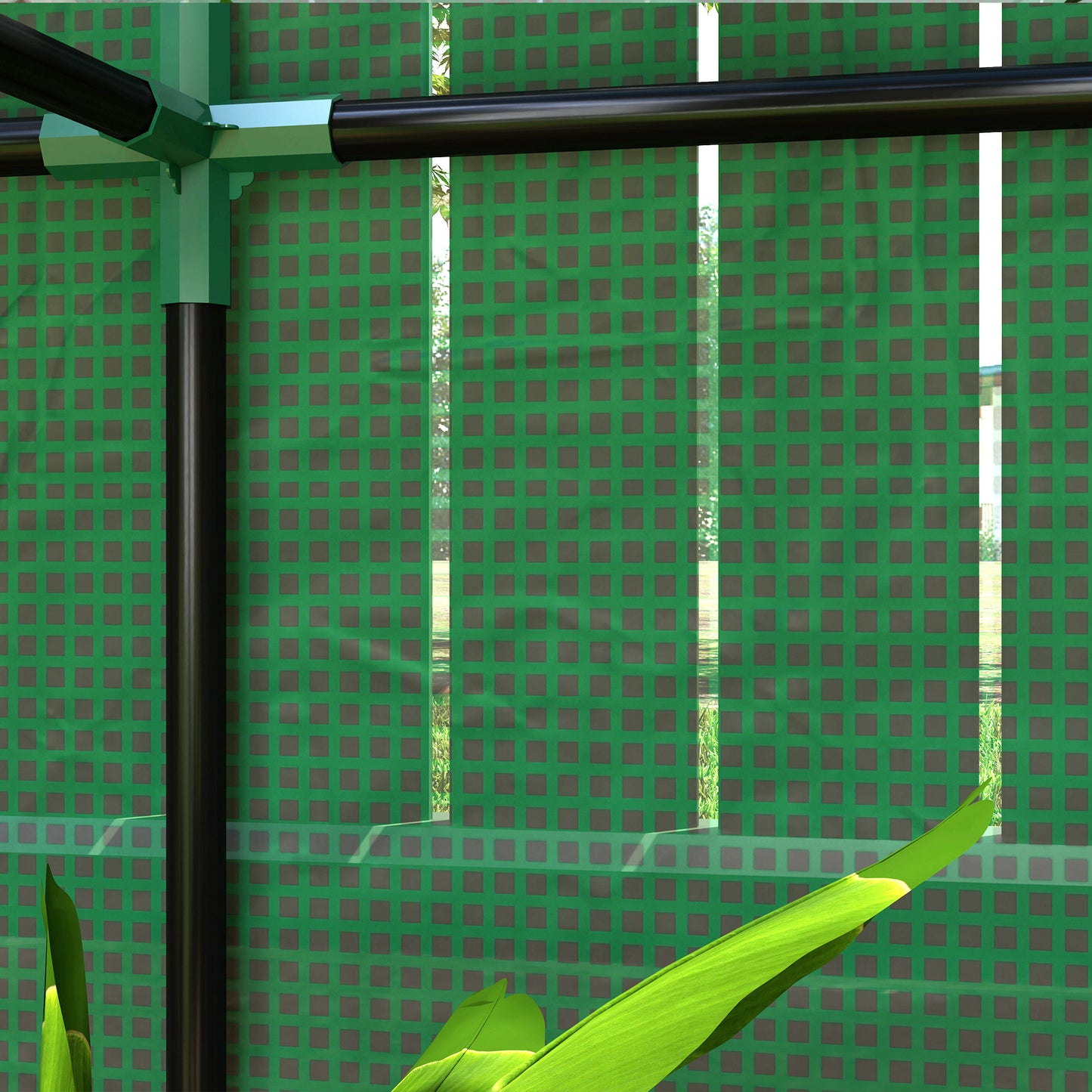 40 x 100cm Three Shelf Steel Frame Greenhouse