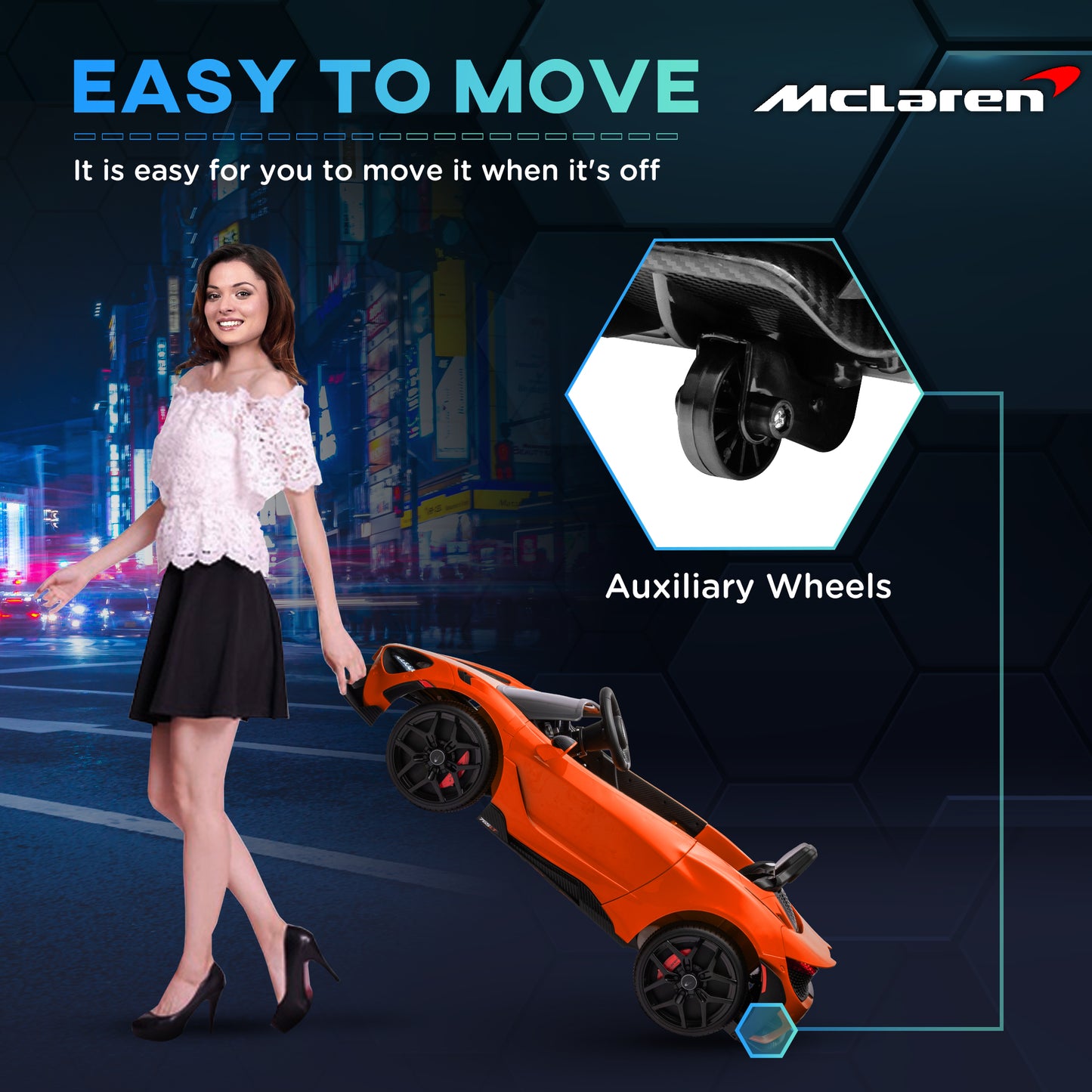 McLaren 765LT Licensed 12V Kids Electric Ride on Car