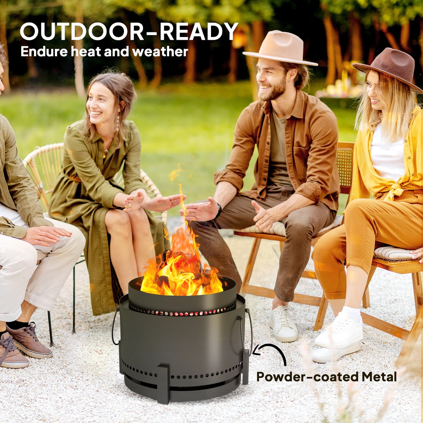 Smokeless Fire Pit with Ash Catcher