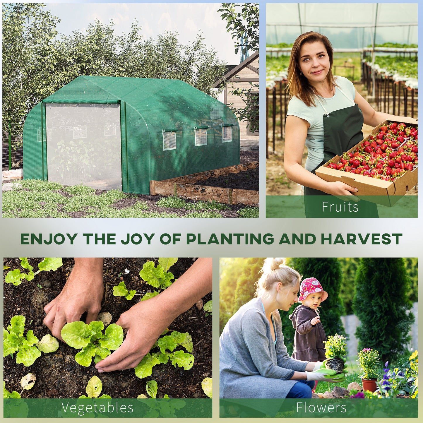 Walk-in Polytunnel Garden Greenhouse