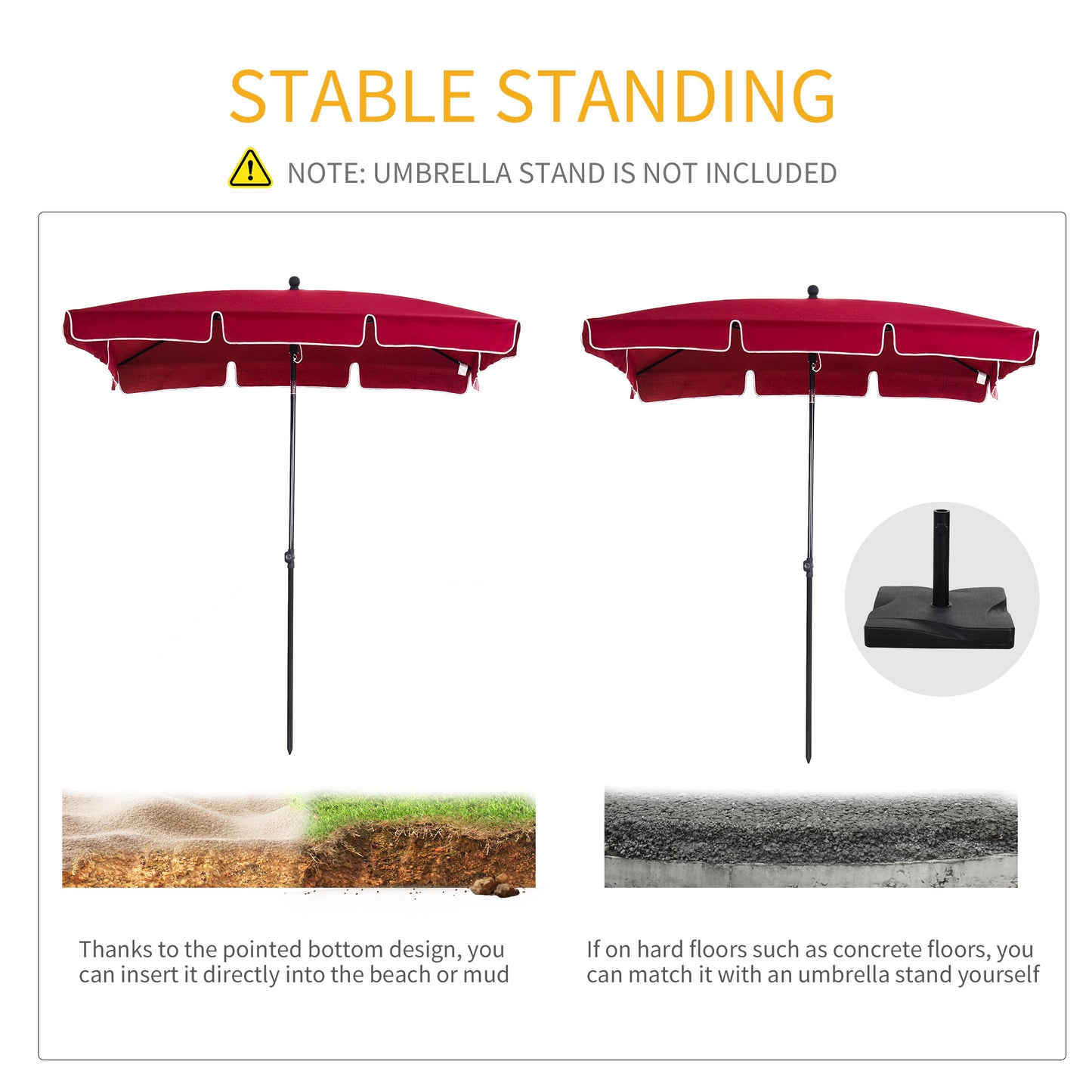 Garden Parasol Umbrella, Outdoor Market Table Umbrella
