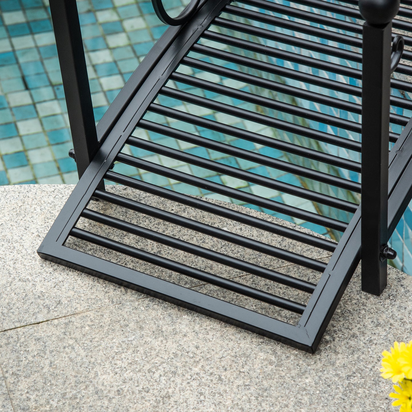 102L x 48W x 49H Classic Metal Garden Bridge
