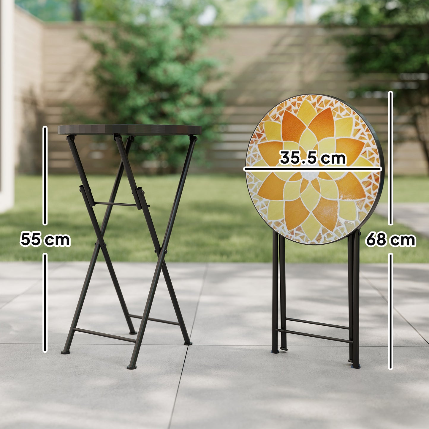Mosaic Outdoor Garden Table (5)