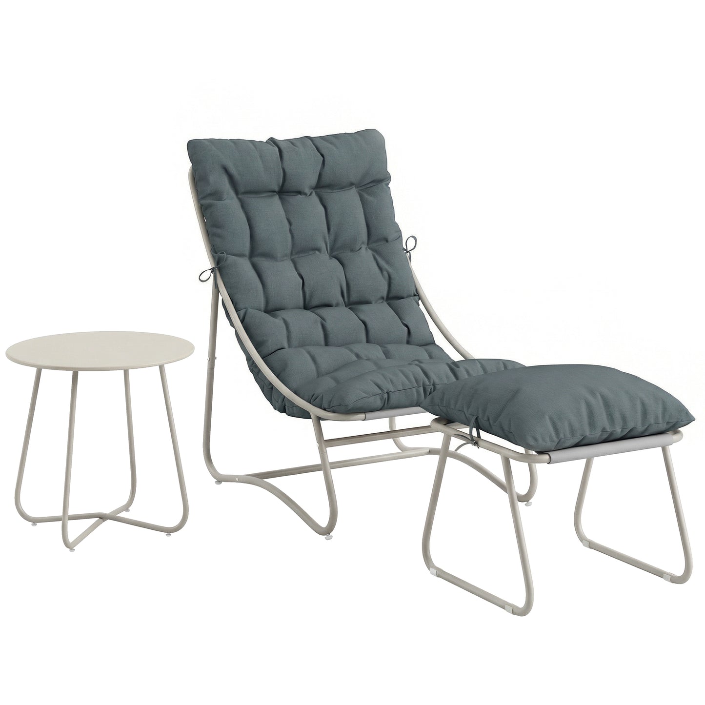Bistro Set for Garden, 3 Piece Outdoor Table and Chair