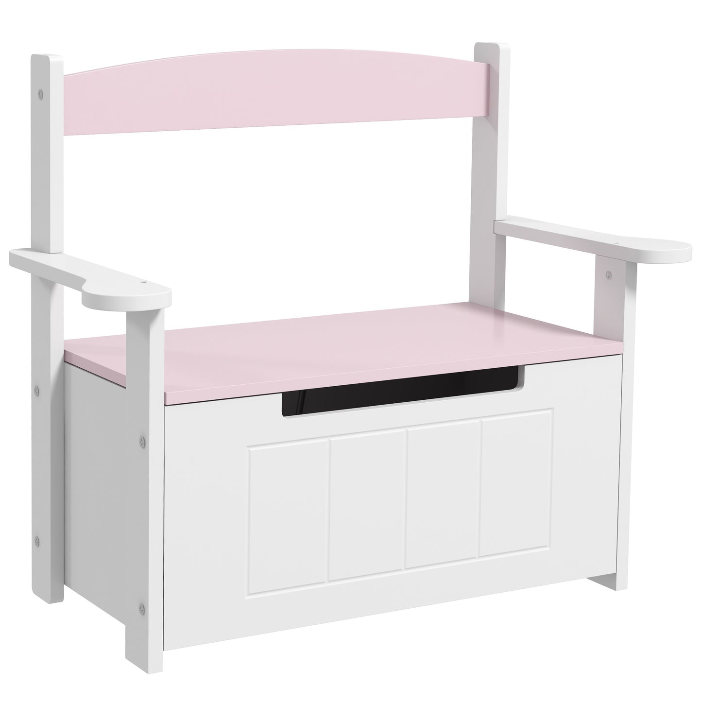 2-in-1 Toy Box for Kids with Lid for Bedroom, Nursery, Playroom