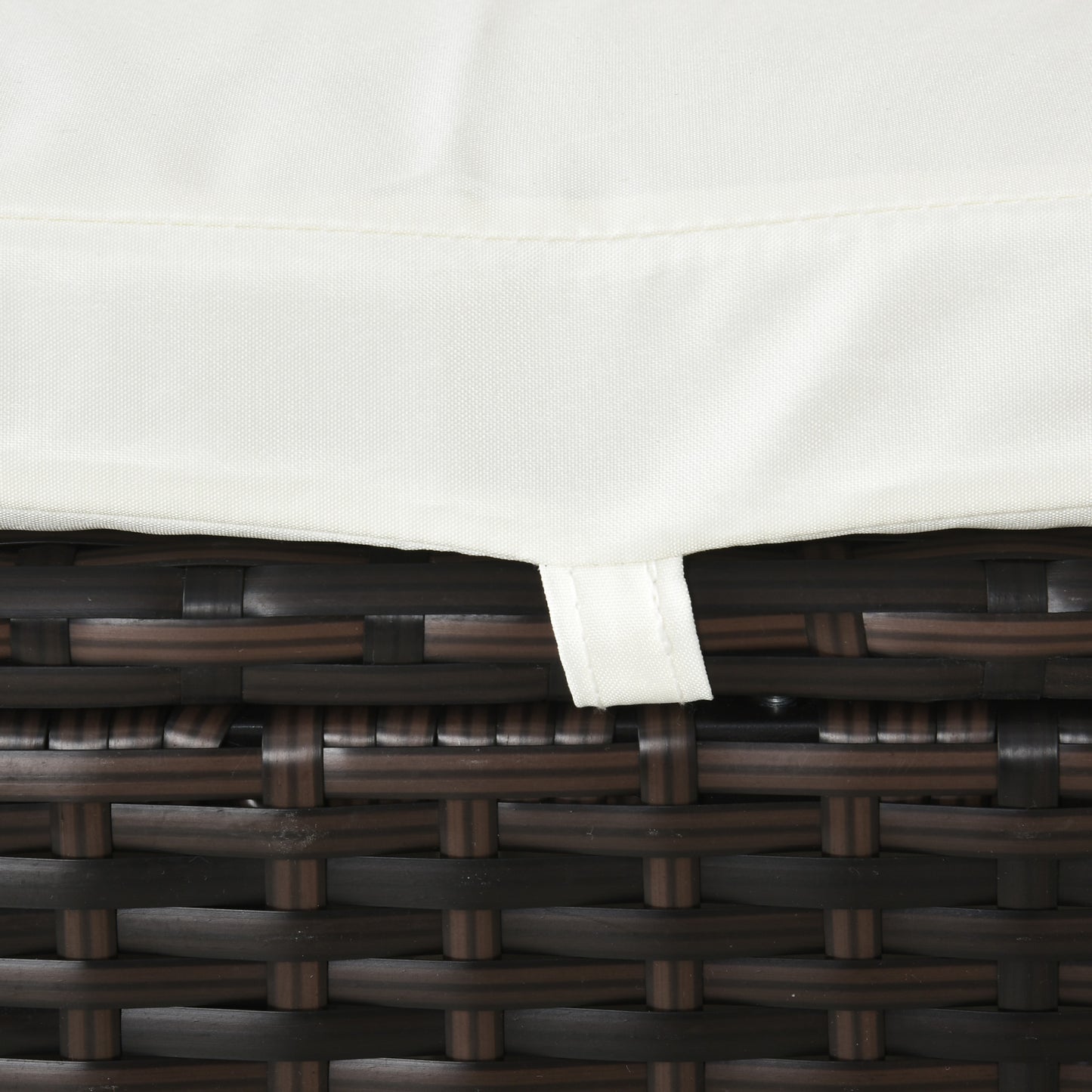 PE Rattan Sun Lounger with Cushion