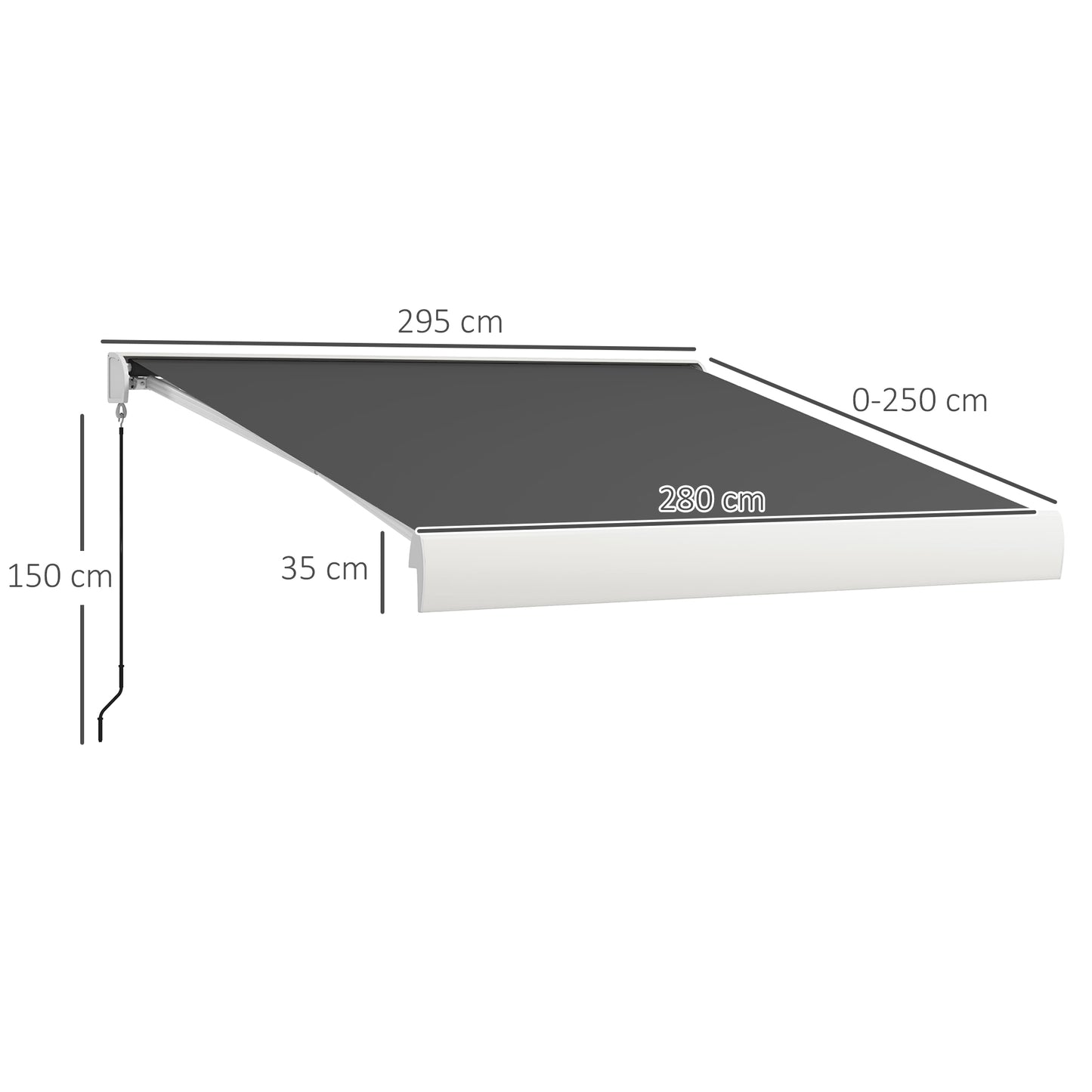 2.5 x 3m Electric Cassette Awning, with Remote