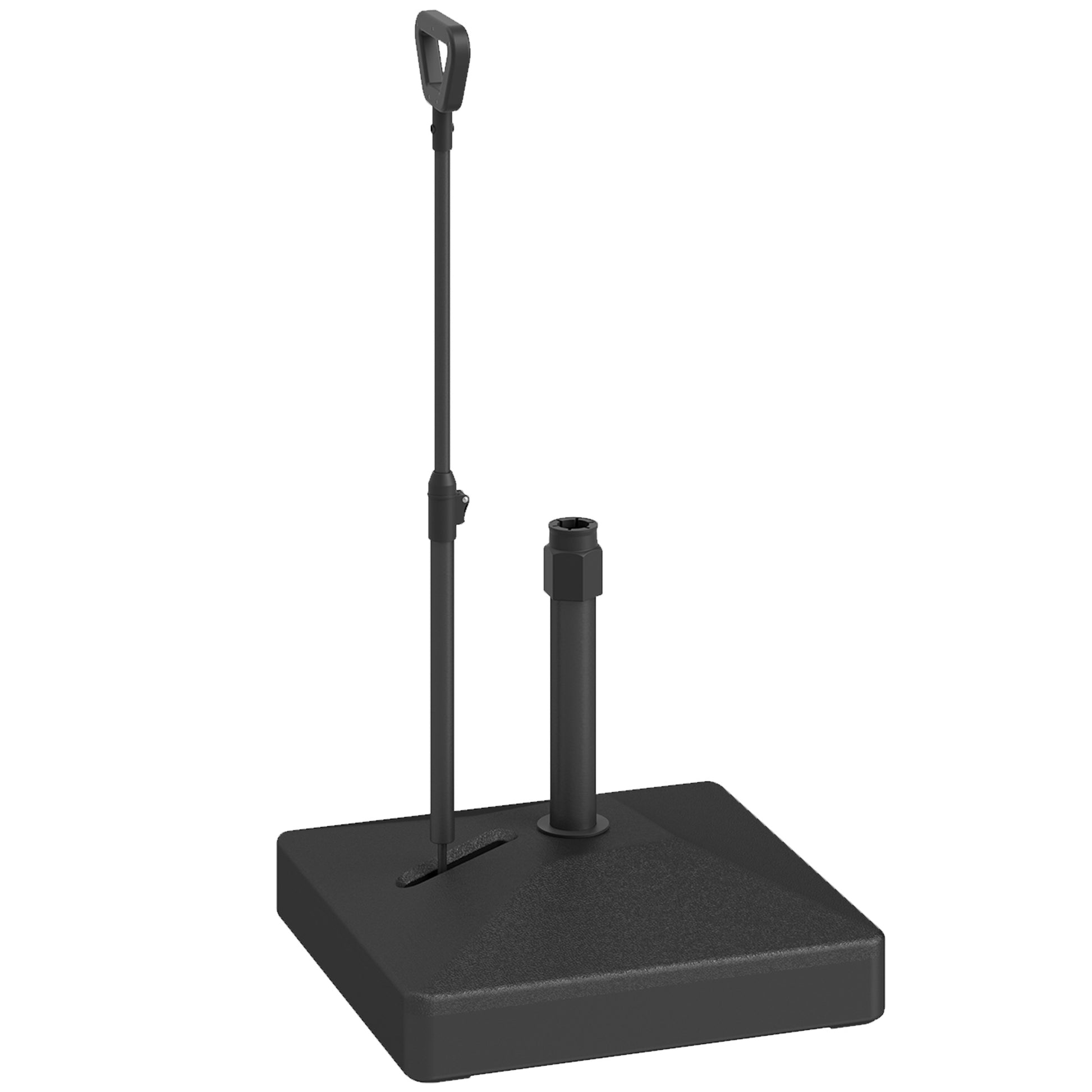 Garden Parasol Base with Adjustable Wheels and Handle