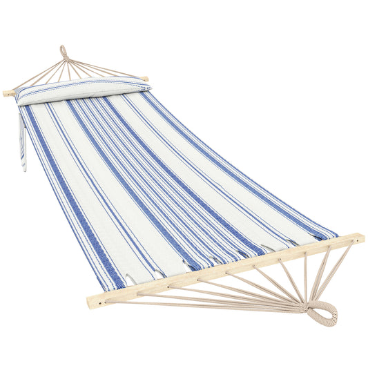Cotton Hammock, Soft Portable Swing Sleeping w/ Headrest & Side (1)