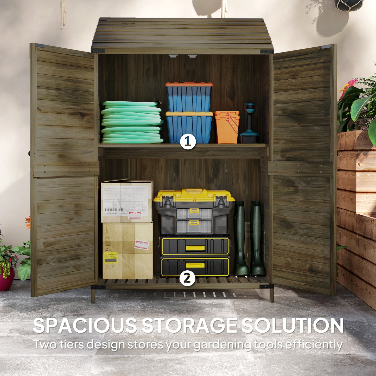 103.5 x 59 cm Wooden Garden Shed (1)