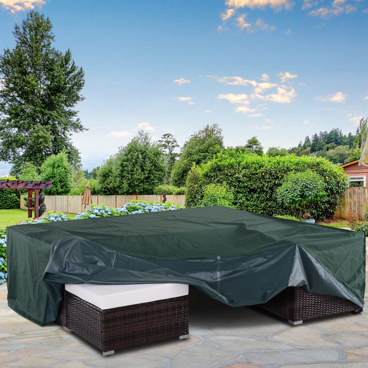 Large Patio Garden Furniture Set Cover 600D Oxford Square Waterproof
