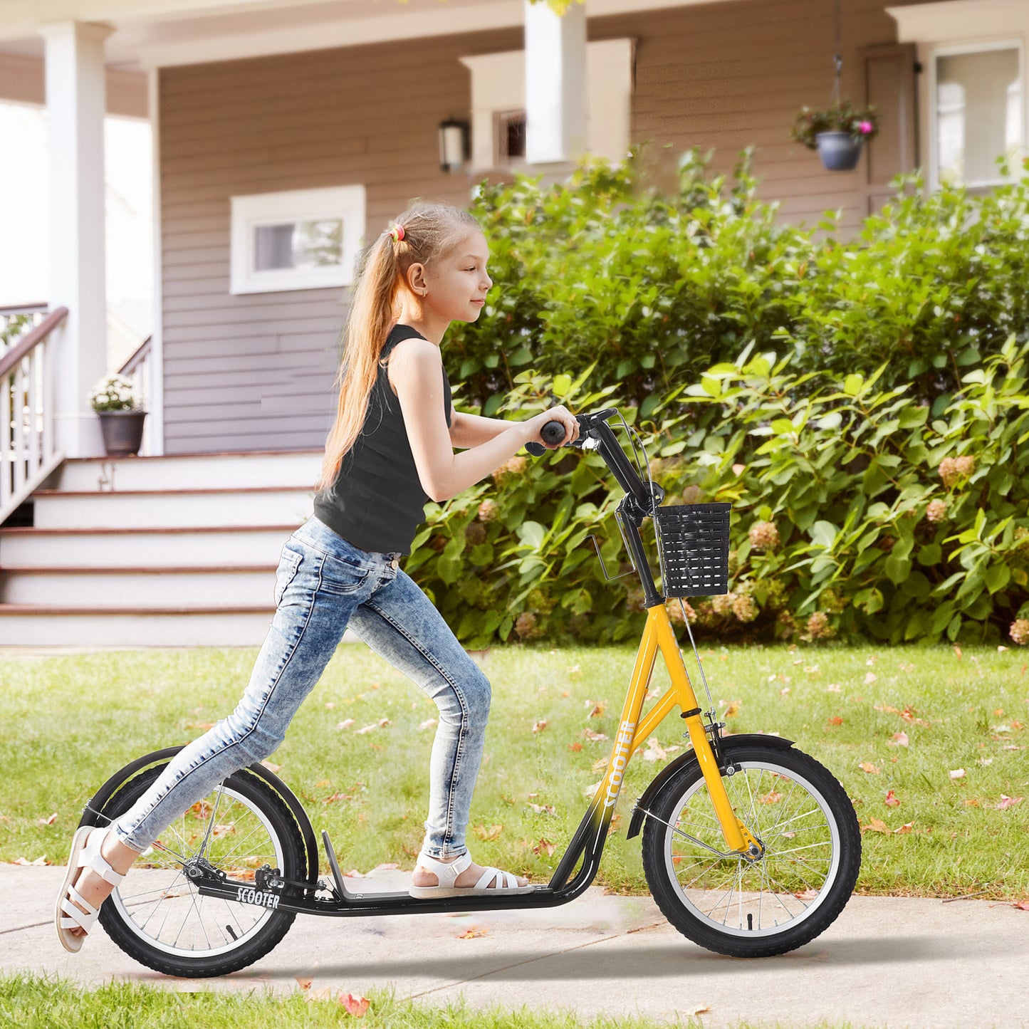 Kids Scooter, Kick Stunt Scooter with Adjustable Handlebar