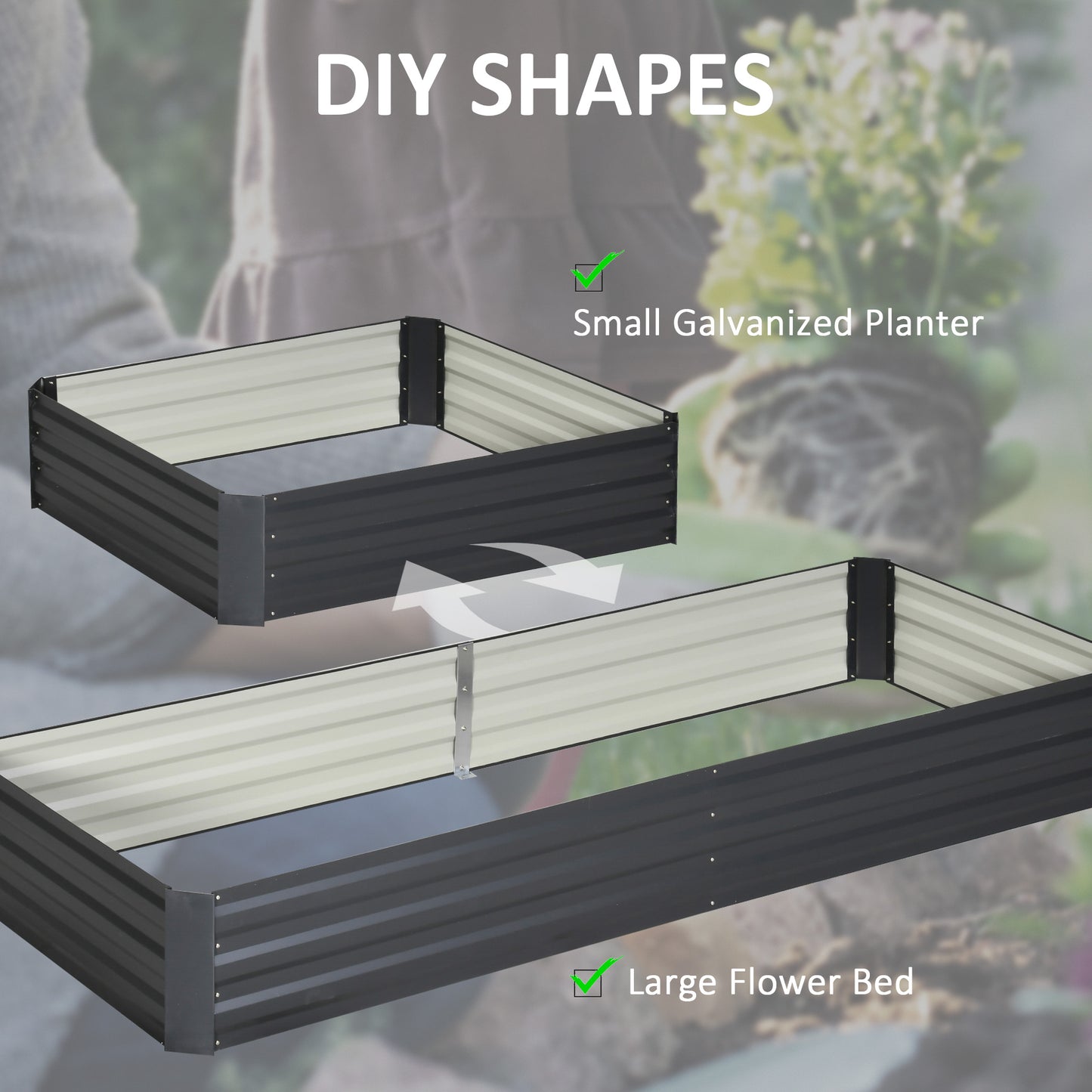 Metal Raised Garden Bed Planter Box Outdoor Planters (1)