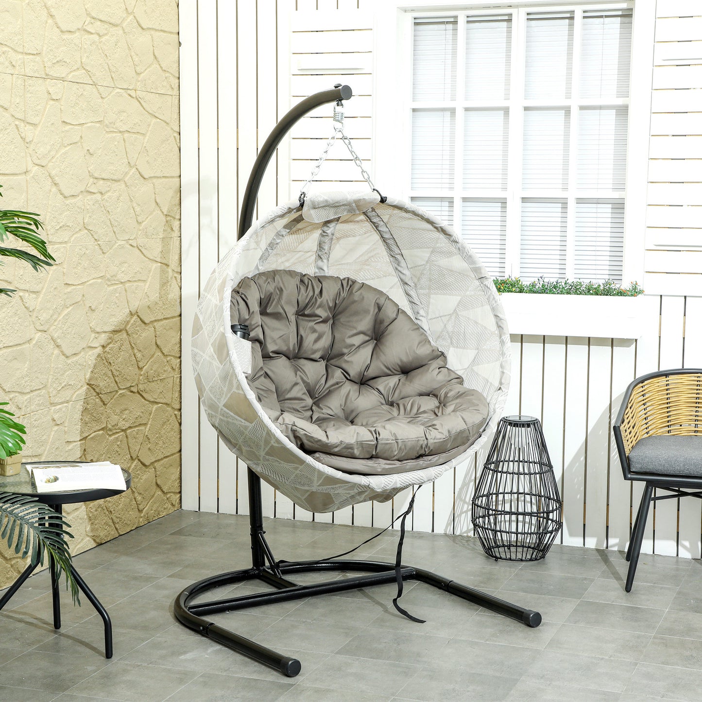 Hanging Egg Chair Outdoor Indoor Garden Swing Chair (1)