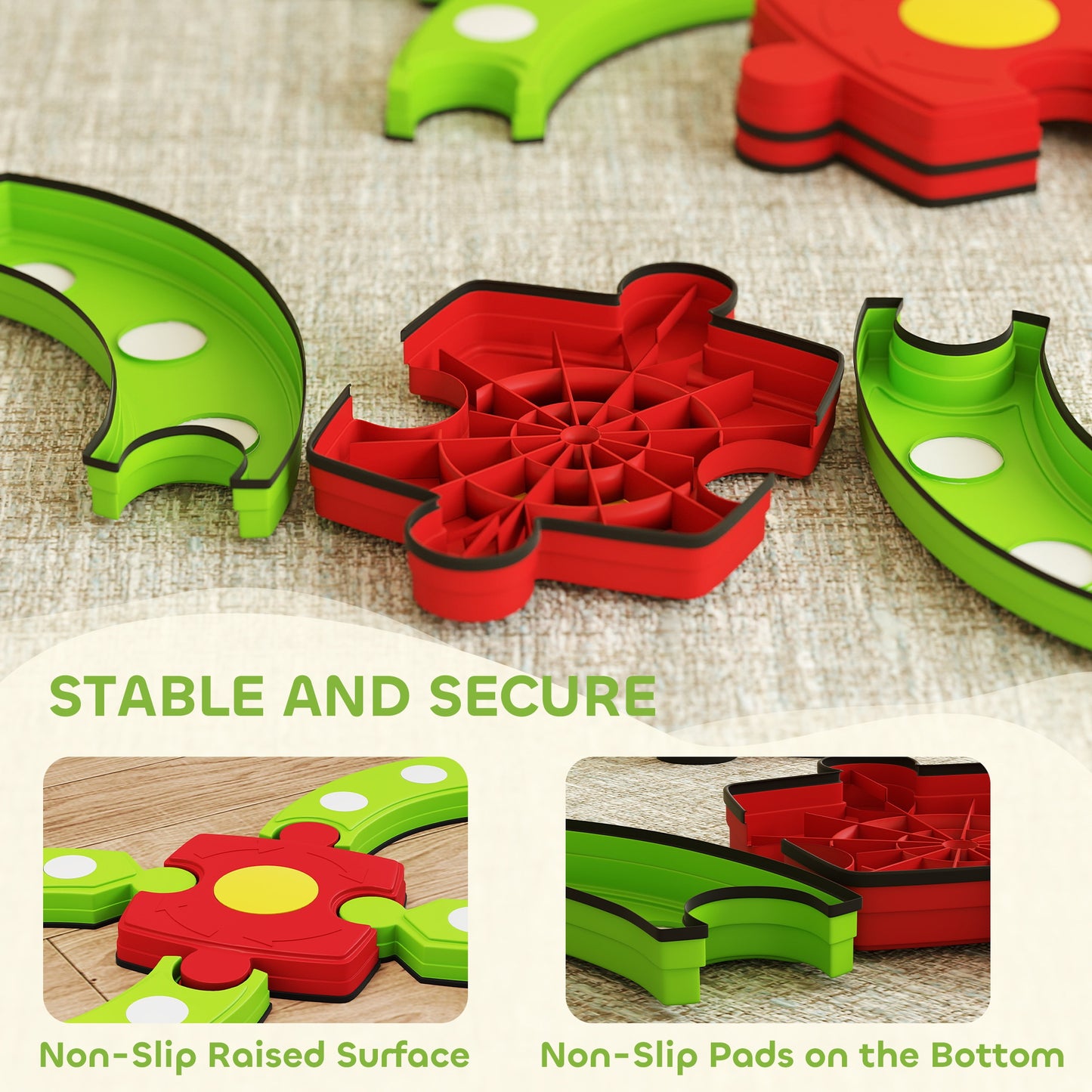 13 PCS Kids Balance Beam Stepping Stones Set