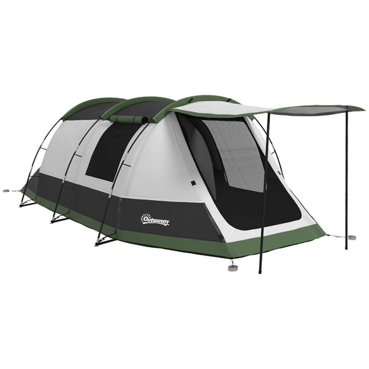 Three-Man Camping Tent, with Two Rooms and Porch