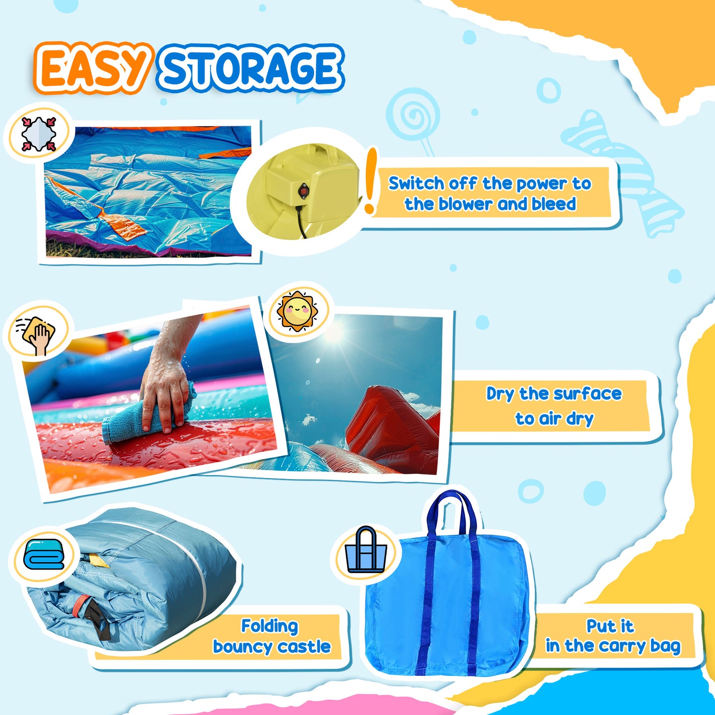 Kids Bouncy Castle, with Slide, Pool, Trampoline, Climbing Wall