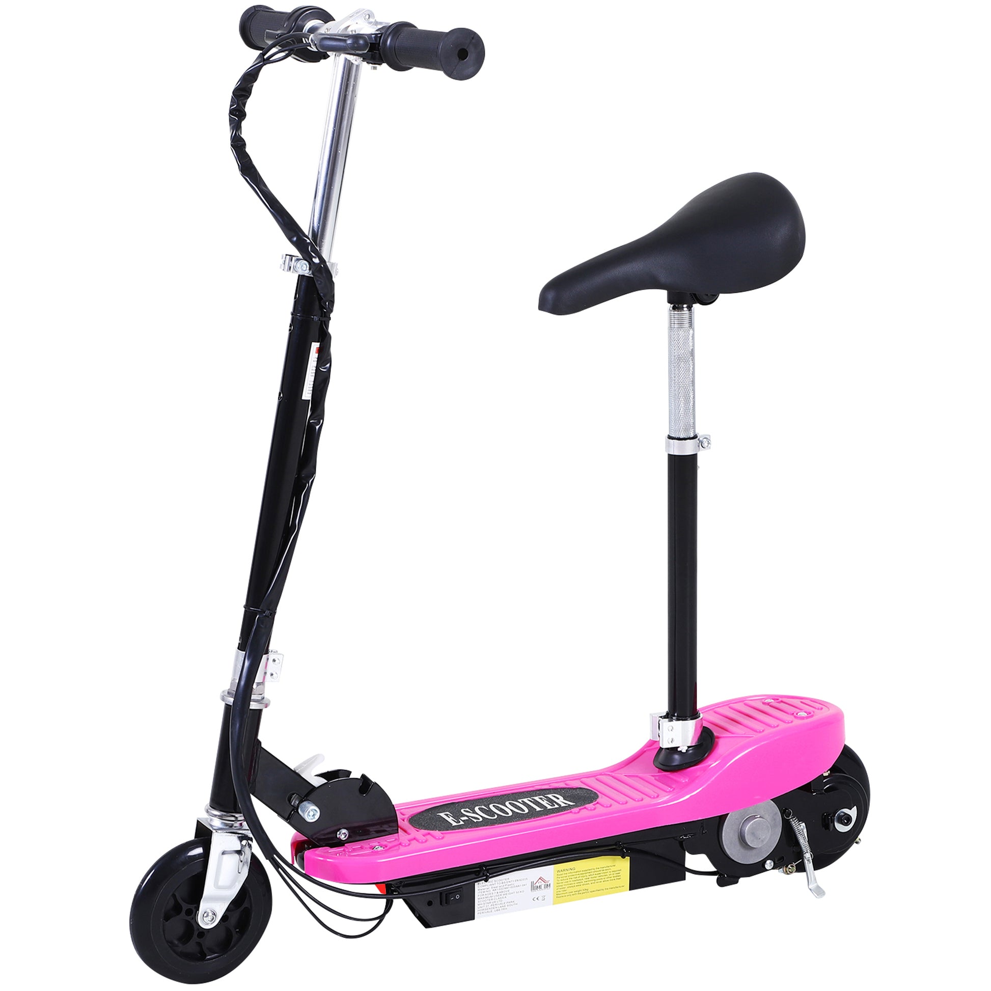 Foldable Electric Scooter Ride on for Kids 12V 120W W/Brake Kickstand