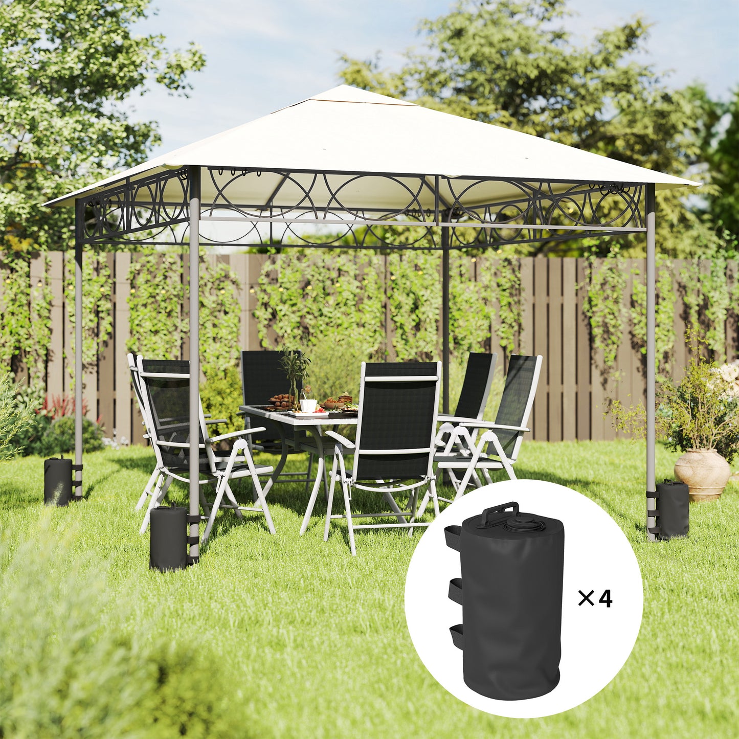 Set of 4 Gazebo Weights Sand Bags