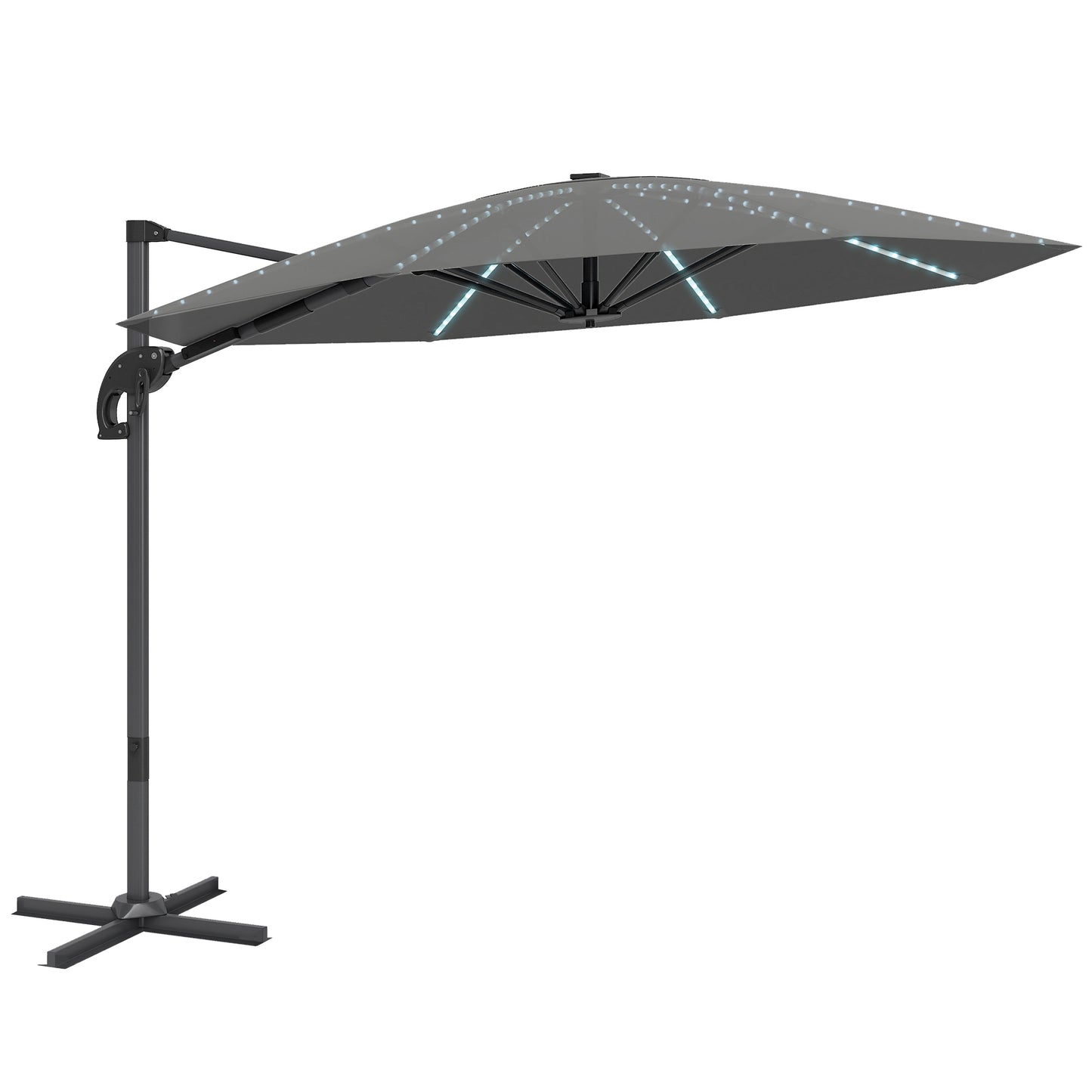 3(m) Cantilever Garden Parasol with Solar Powered Lights