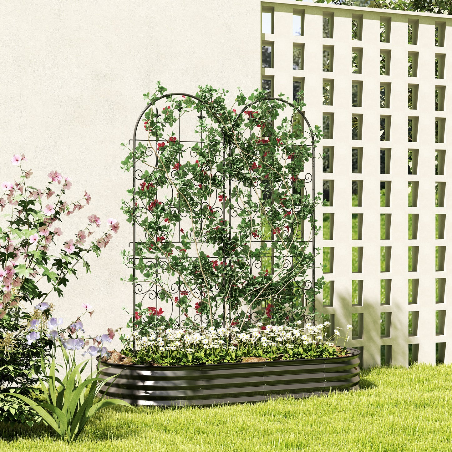 Set of 2 Metal Garden Trellis