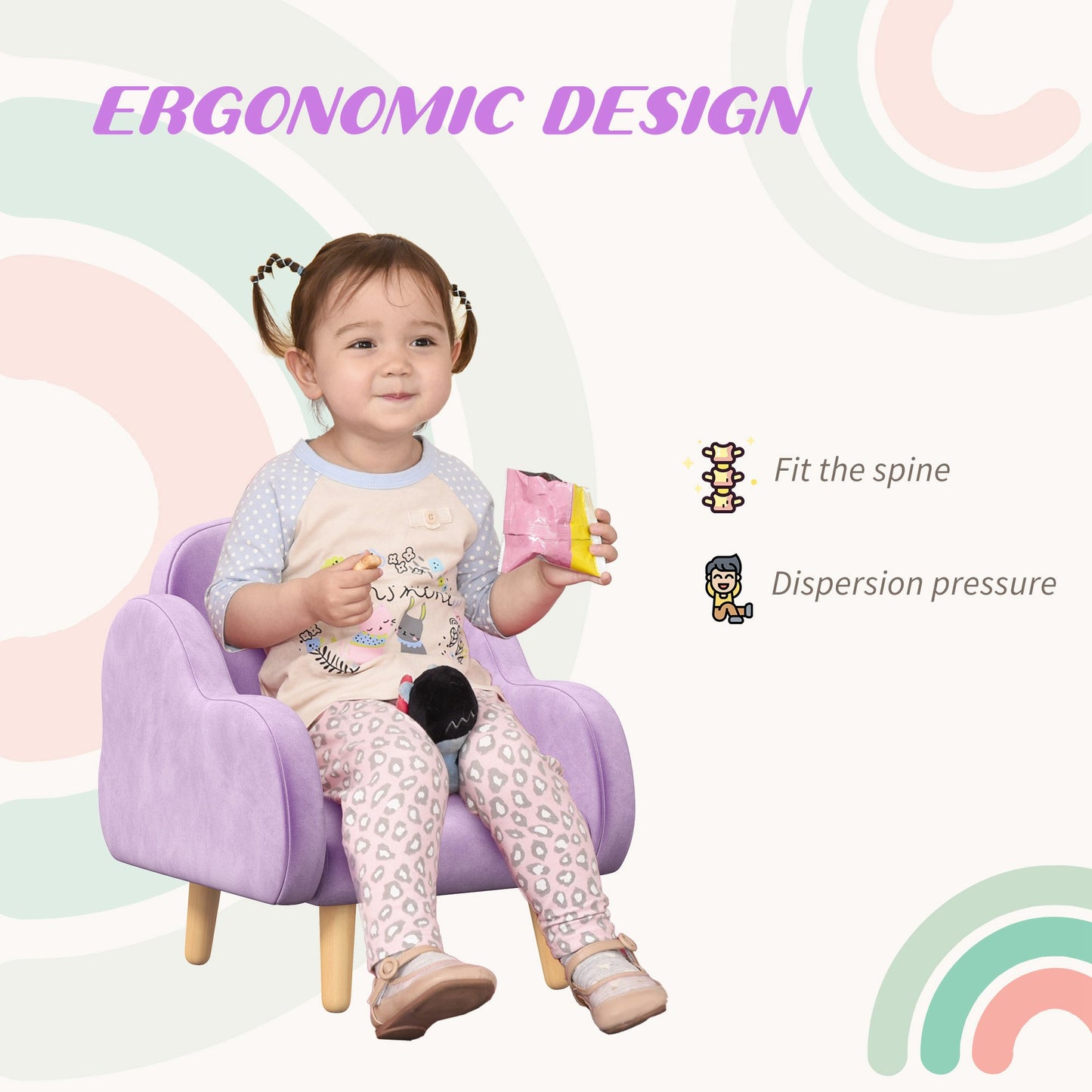 Kids Armchair Toddler Sofa Children Chair with Arm Rest