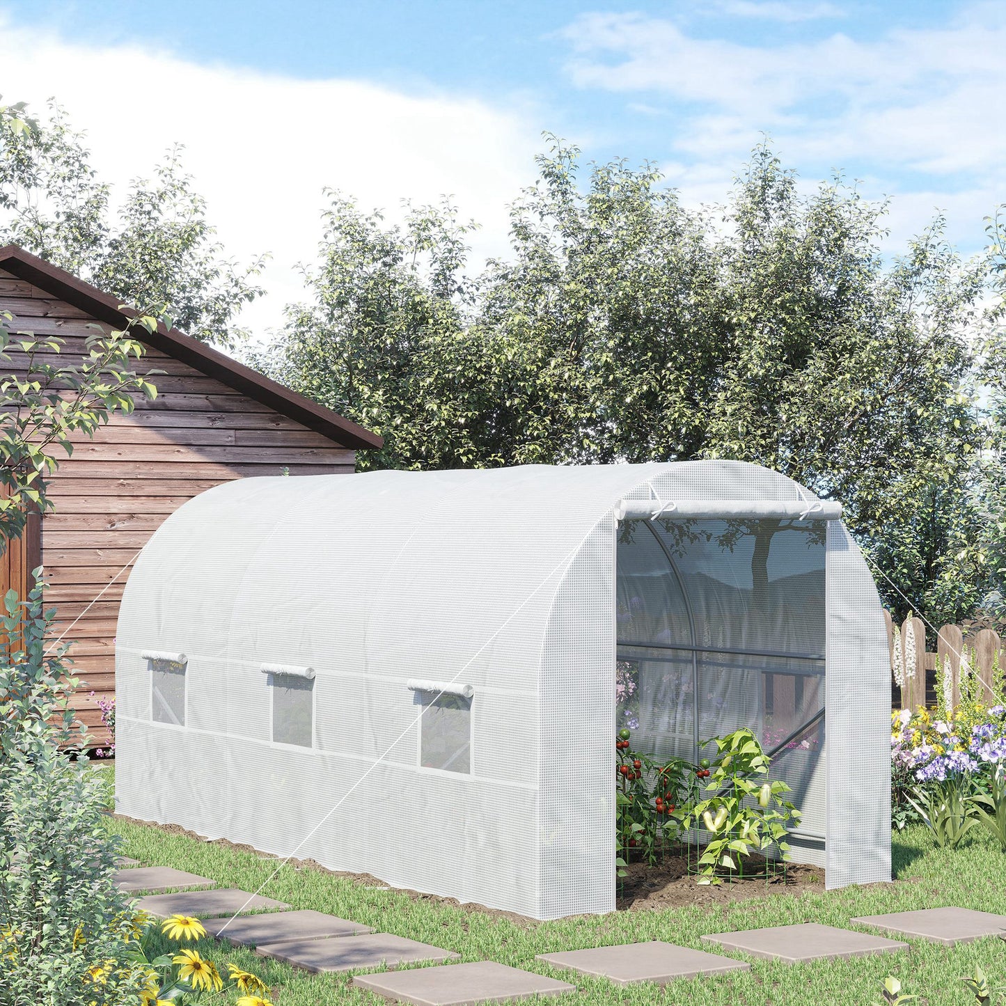 4.5 x 2 x 2 m Polytunnel Greenhouse