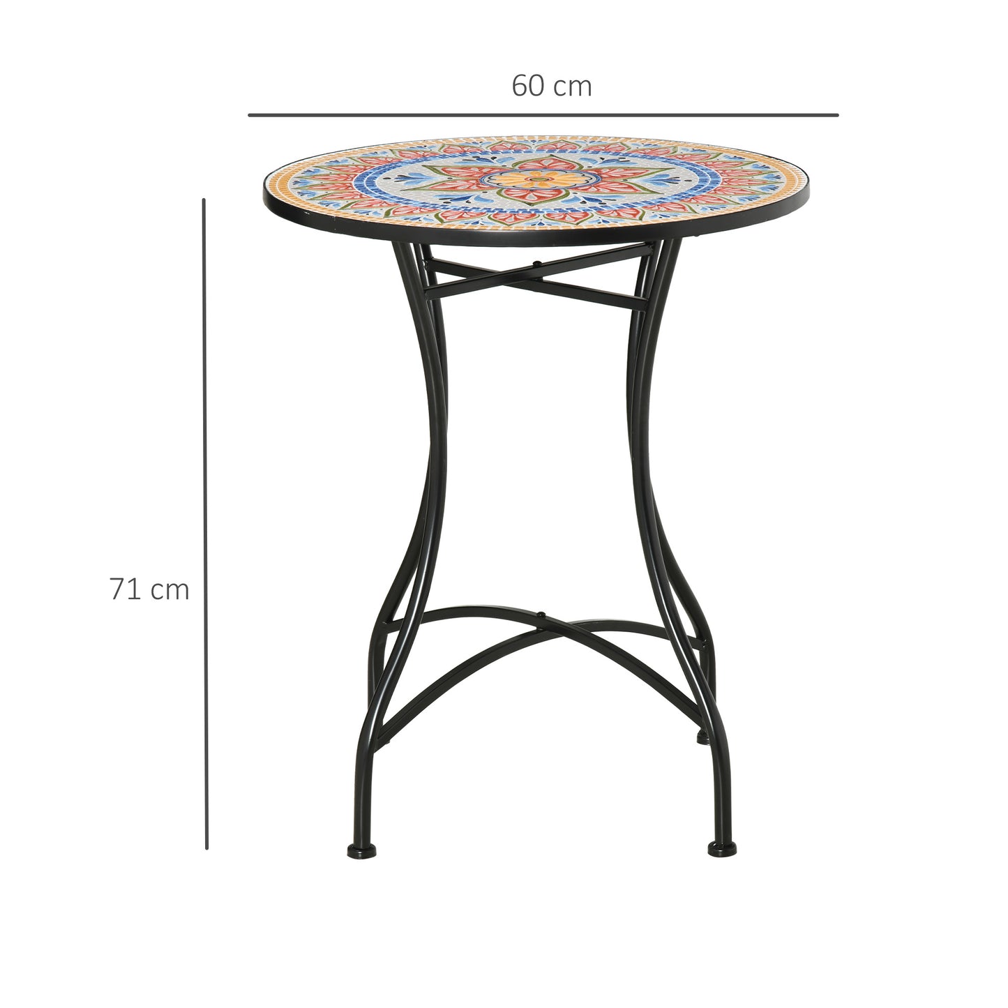 Φ60cm Mosaic Outdoor Patio Table