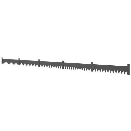 5pcs Garden Fence, Metal Picket Fence Panels, 102x15cm
