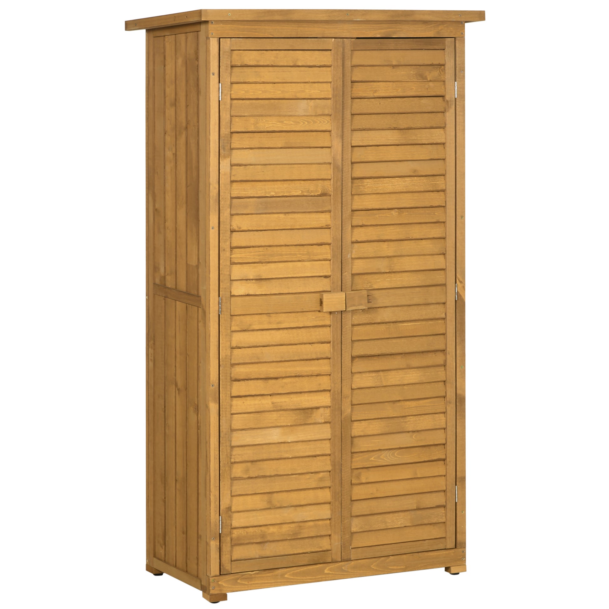 Wooden Garden Storage Shed, Compact Utility Sentry Unit