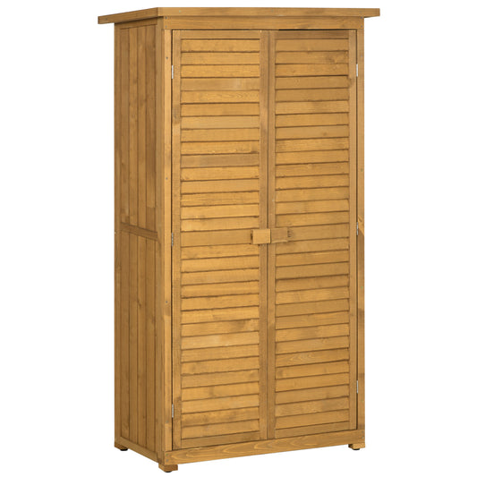 Wooden Garden Storage Shed, Compact Utility Sentry Unit