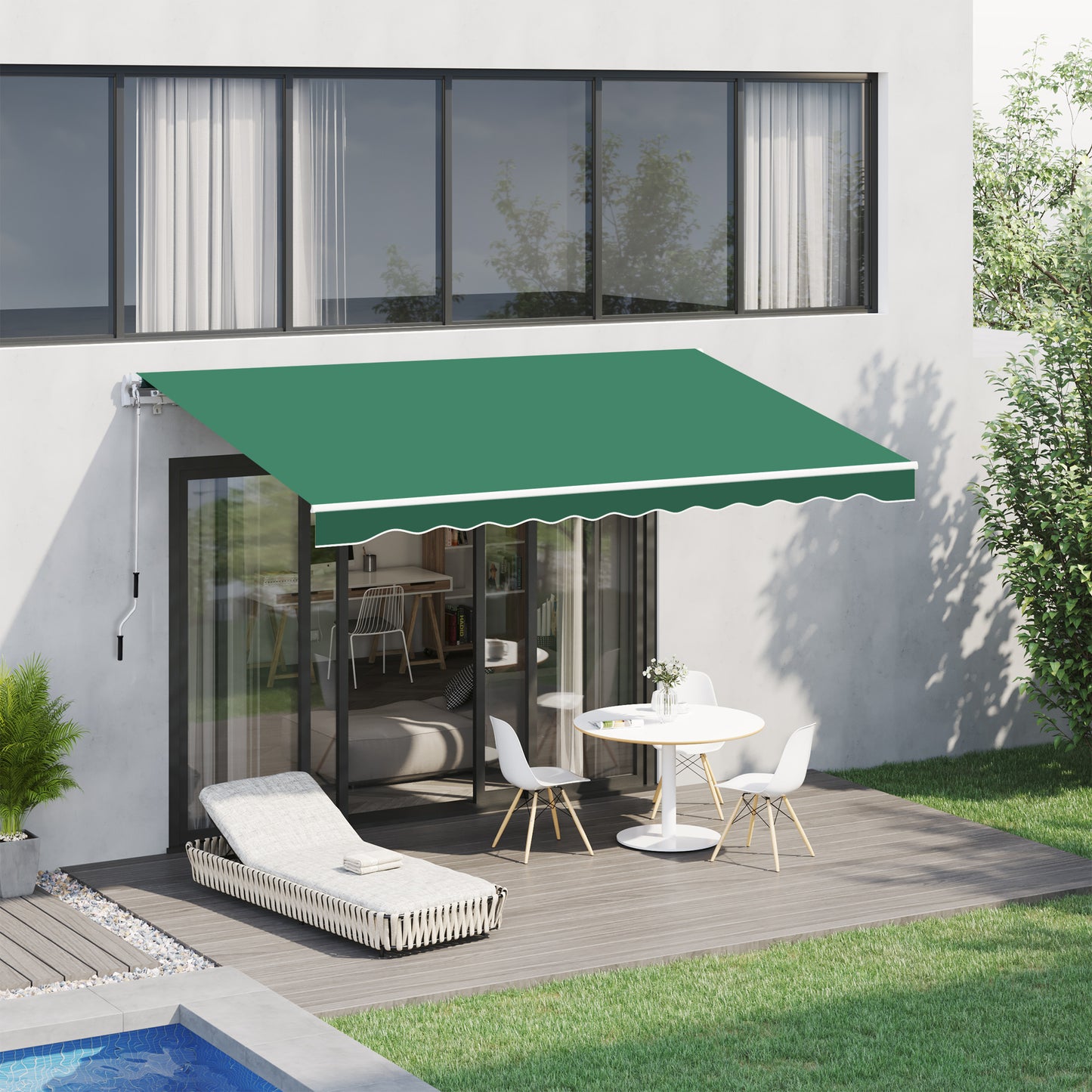 Manual Retractable Awning, size (4m x3m)