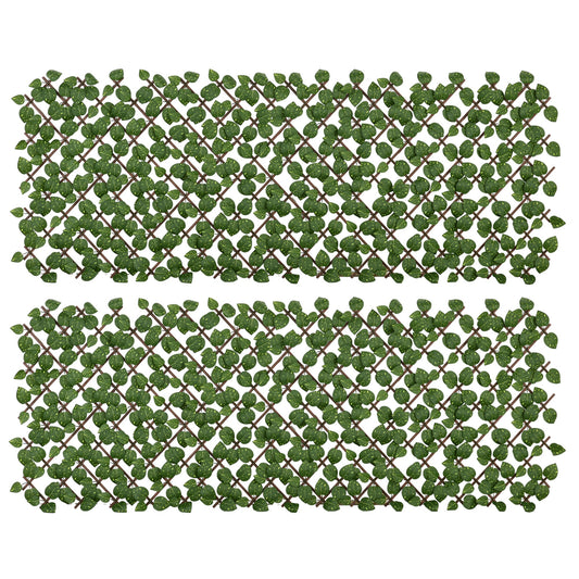 Set of 2 Expandable Artificial Trellis Hedges