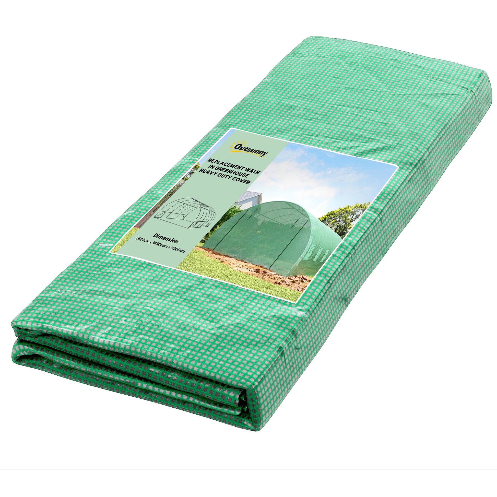 6 x 3 x 2m Greenhouse Replacement Cover ONLY Winter Garden Plant PE