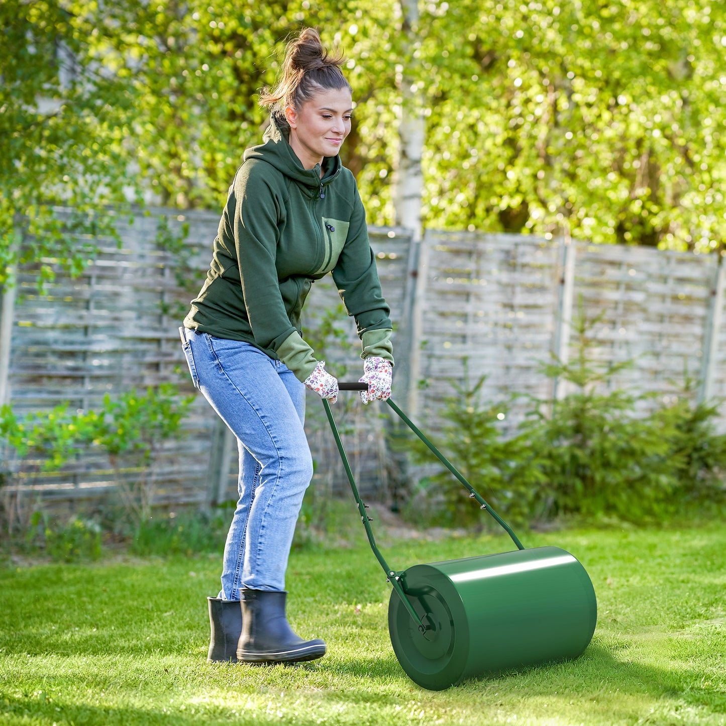 63 L Garden Lawn Roller with Water/Sand Filled Drum