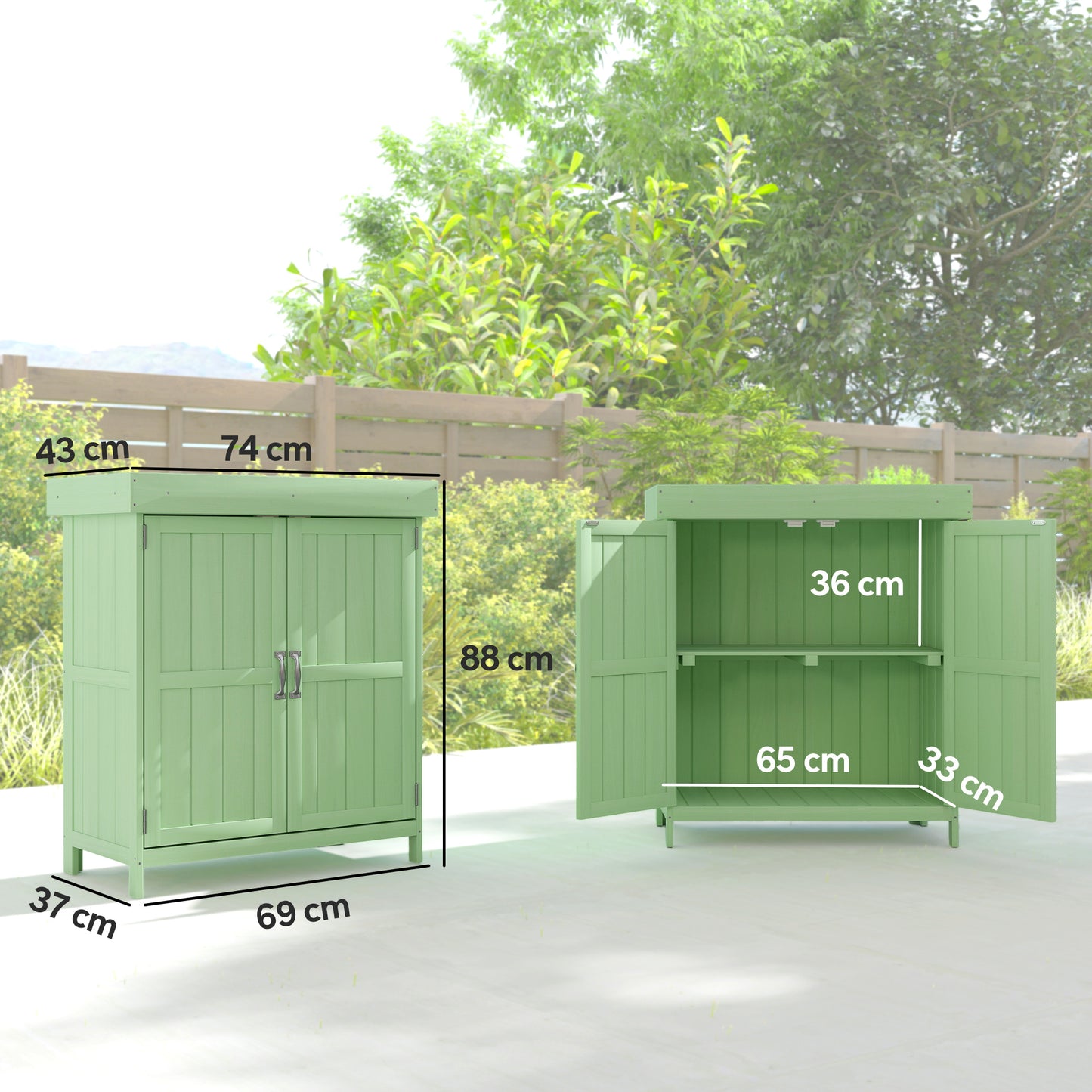 Small Shed, Wooden Garden Shed with Openable Hinged Roof (1)