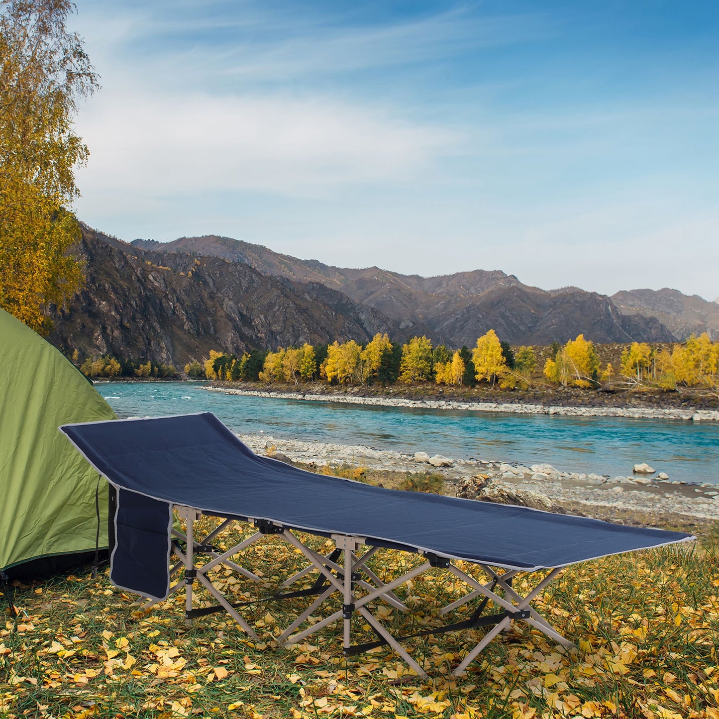 Single Person Camping Bed Folding Cot Outdoor Patio Portable