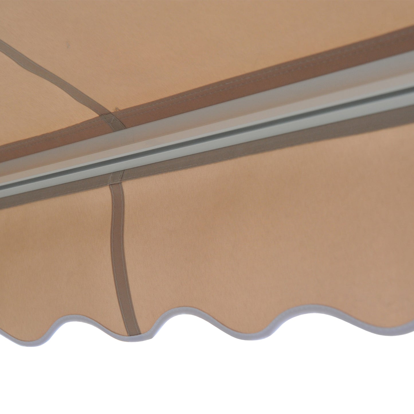 2.95Lx2.5M  Retractable Manual/Electric Awning-Cream White/White