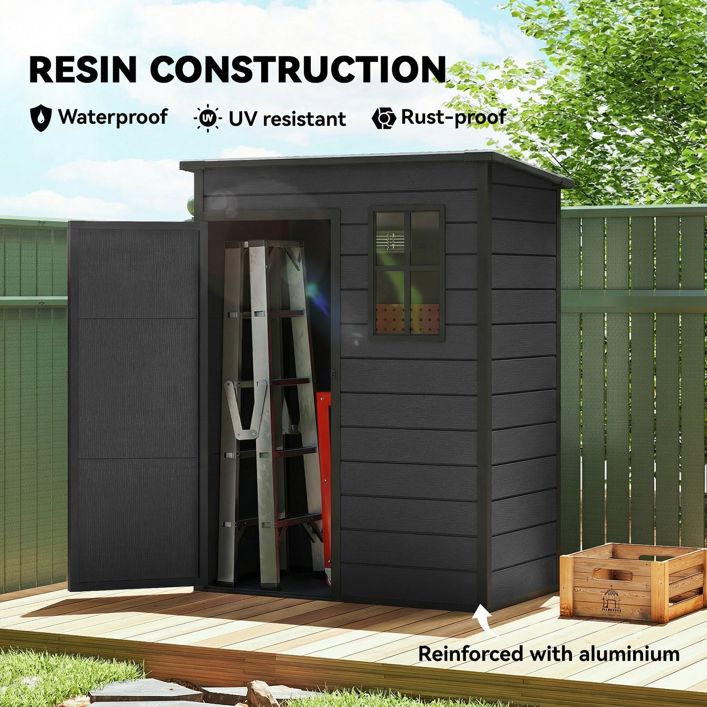 5' x 3' Garden Shed with Floor