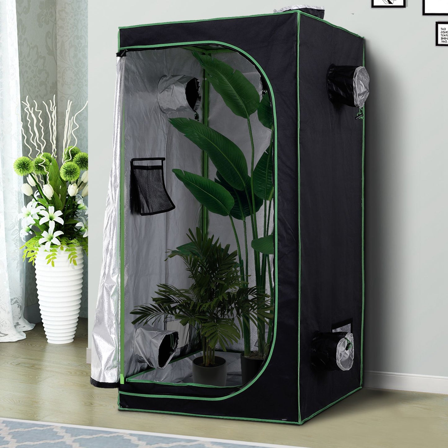 Grow Tent Reflective Mylar Hydroponic with Adjustable Vents (2)