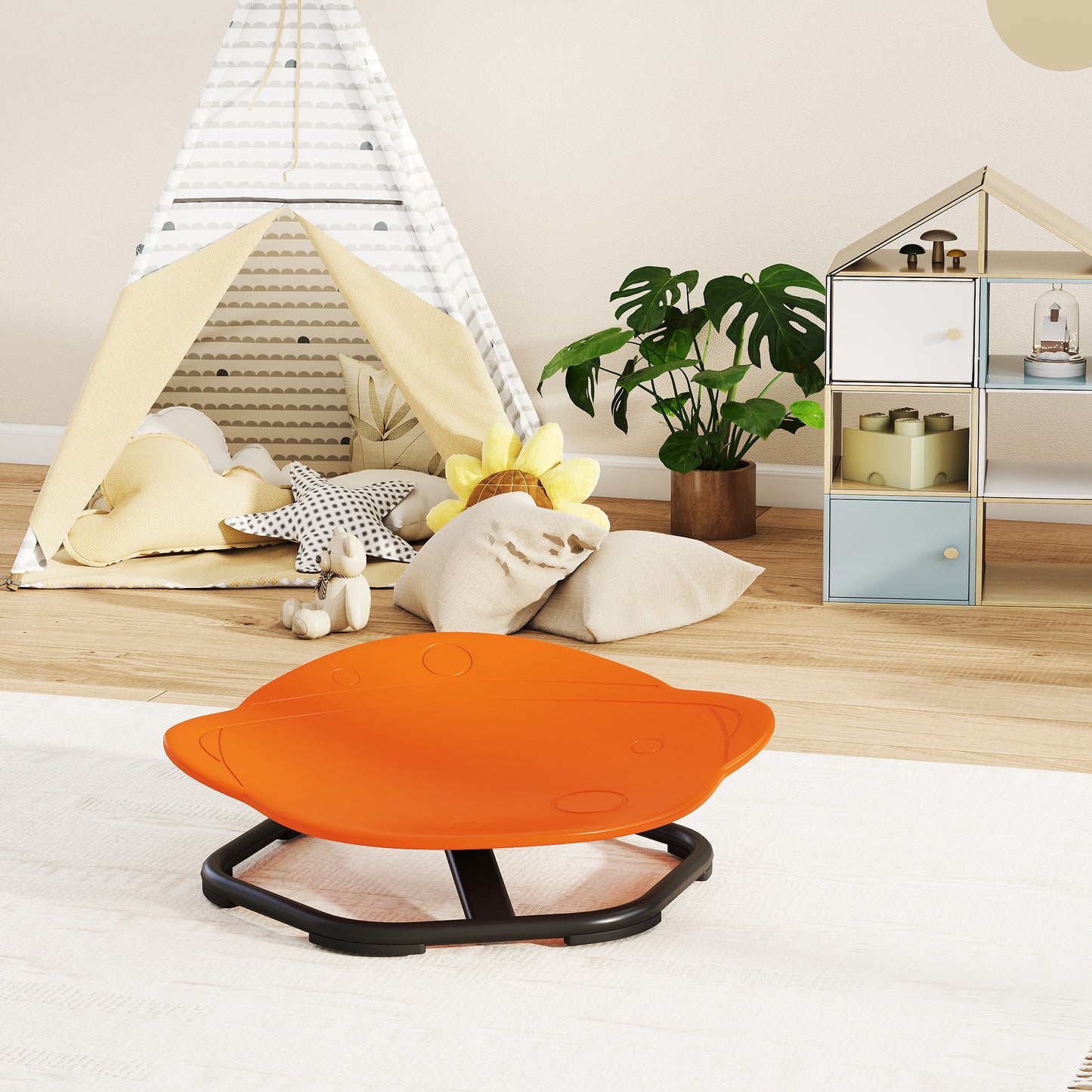 Planet-Shaped-kids Swivel Chair, Sensory Spinning Chair for Balance