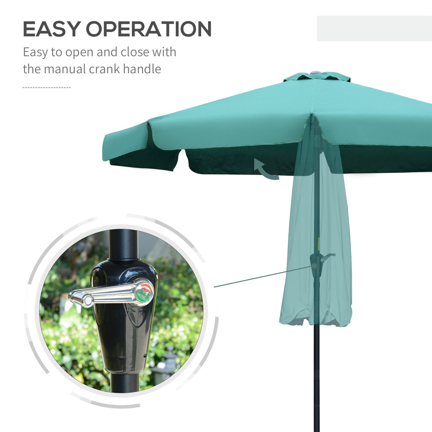 2.7m Patio Parasol Garden Umbrellas Outdoor Sun Shade Table Umbrella