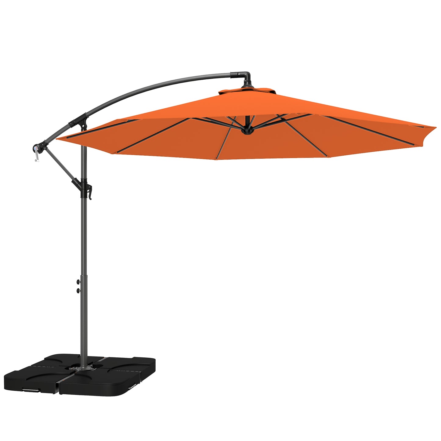 3m Overhanging Parasol, with Base, Weights and Cover