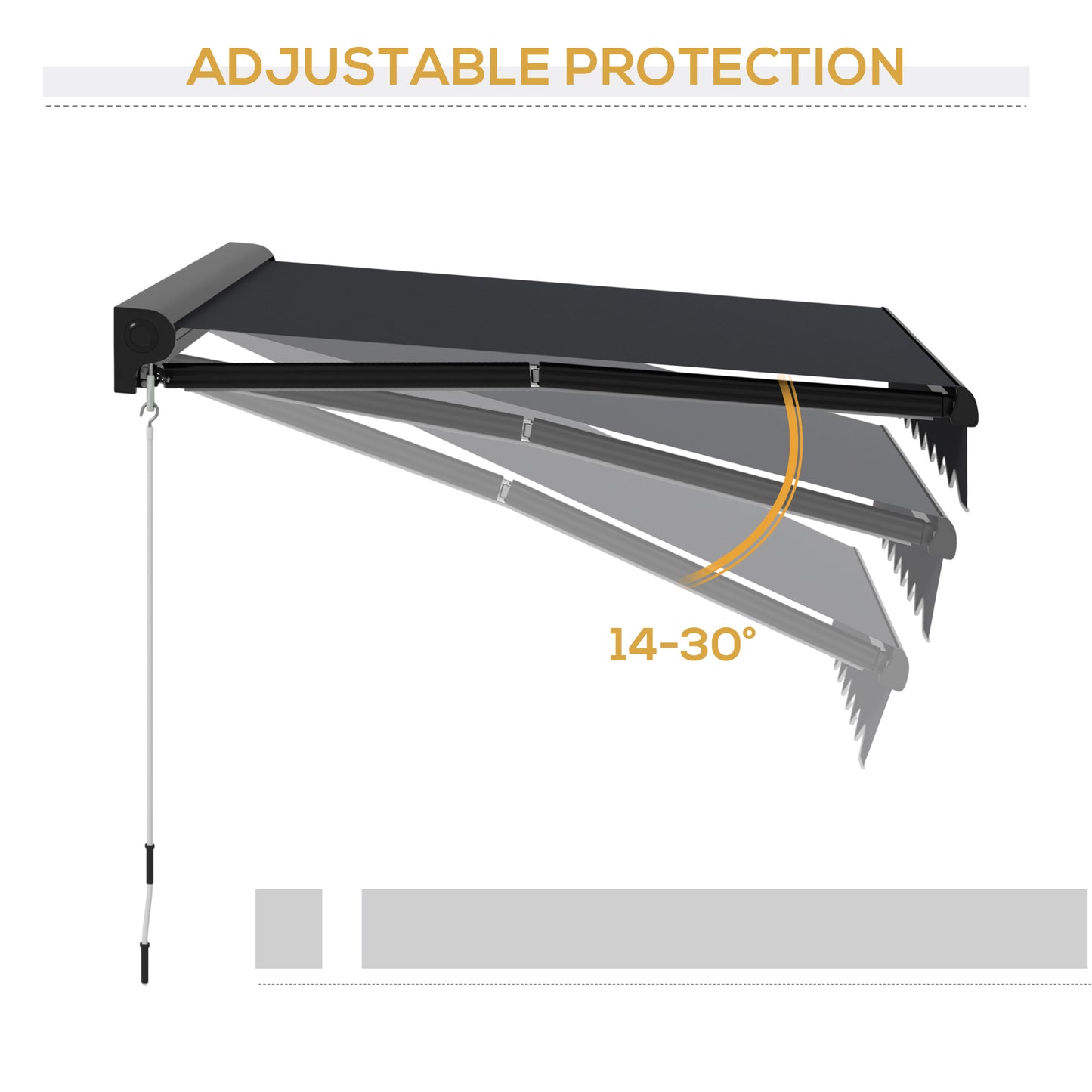 2 x 2.5m Electric Awning, with LED Light Strips