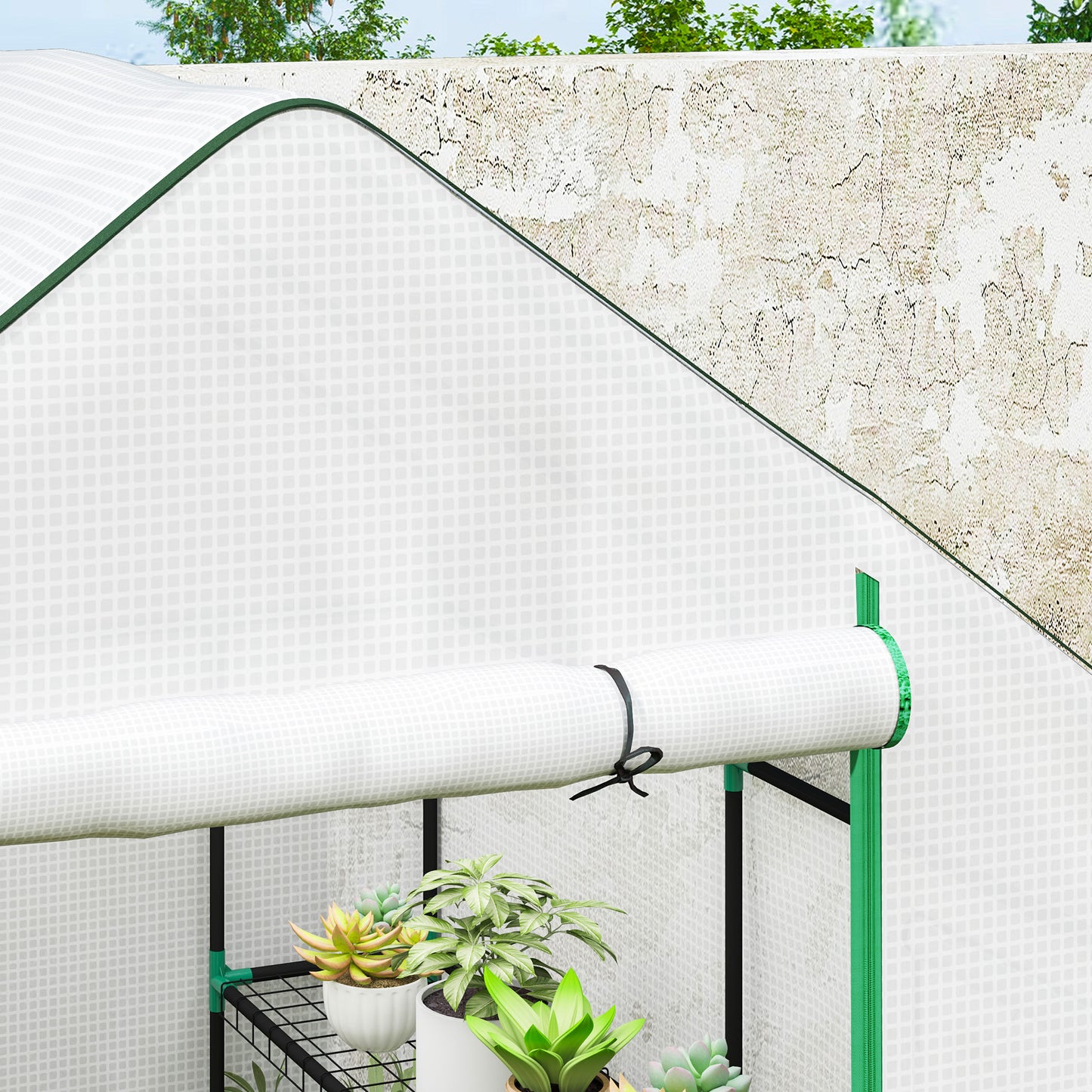 143 x 140cm Walk-In Greenhouse, with Accessories