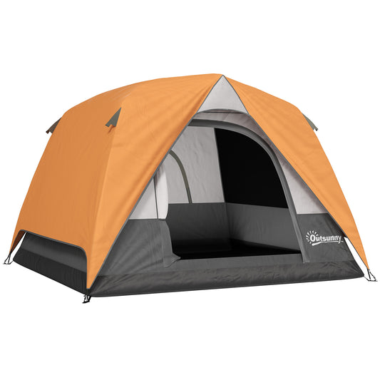 3-4 Person Camping Tent, Easy Set Up Waterproof Dome Tent