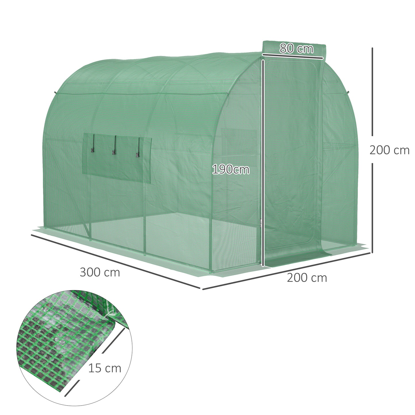 Large Polytunnel Walk In Greenhouse (1)