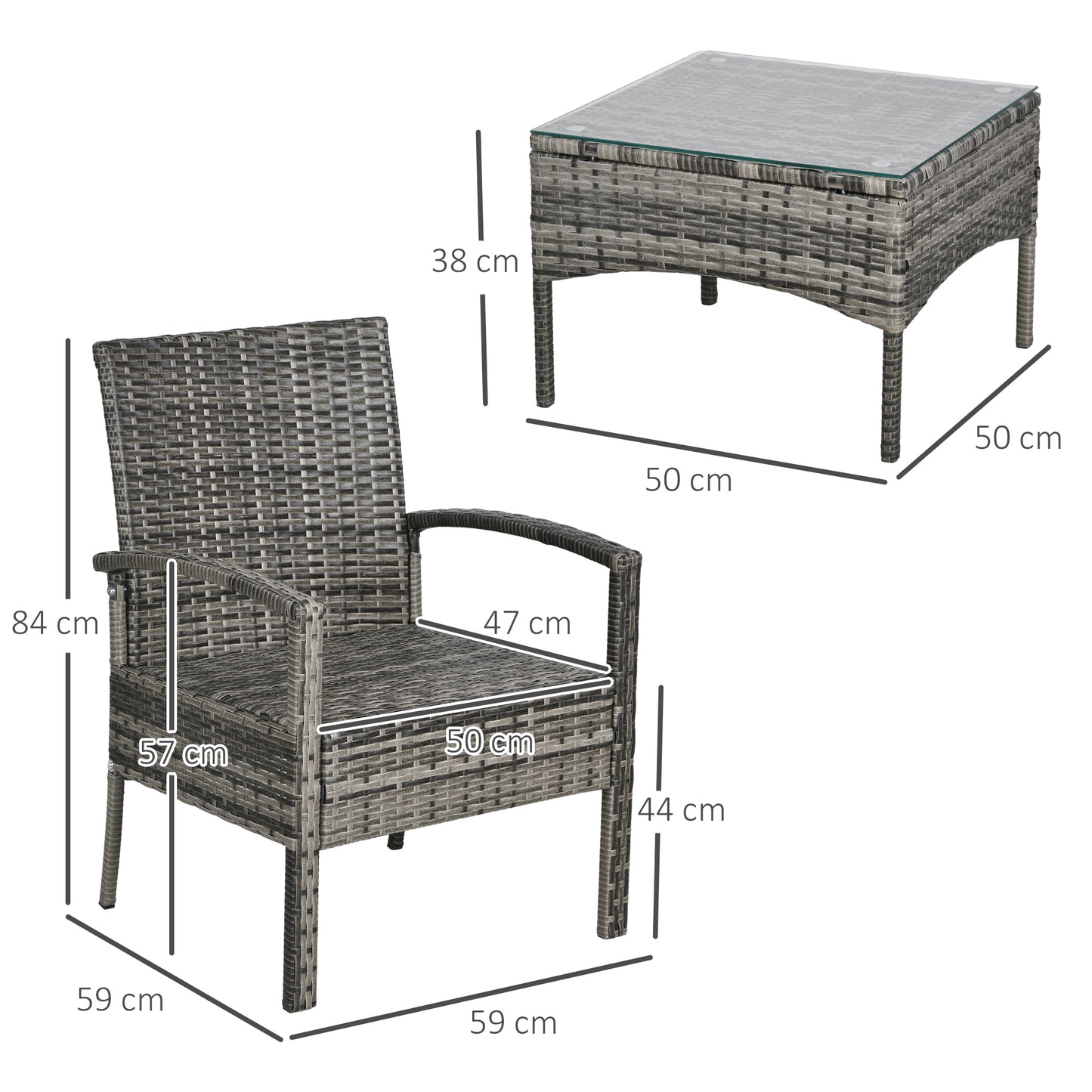 3 Pieces Rattan Bistro Set (5)