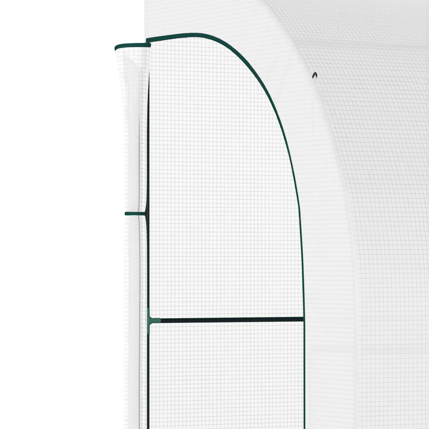 Outdoor Walk-In Greenhouse, Plant Nursery with Zippered Doors