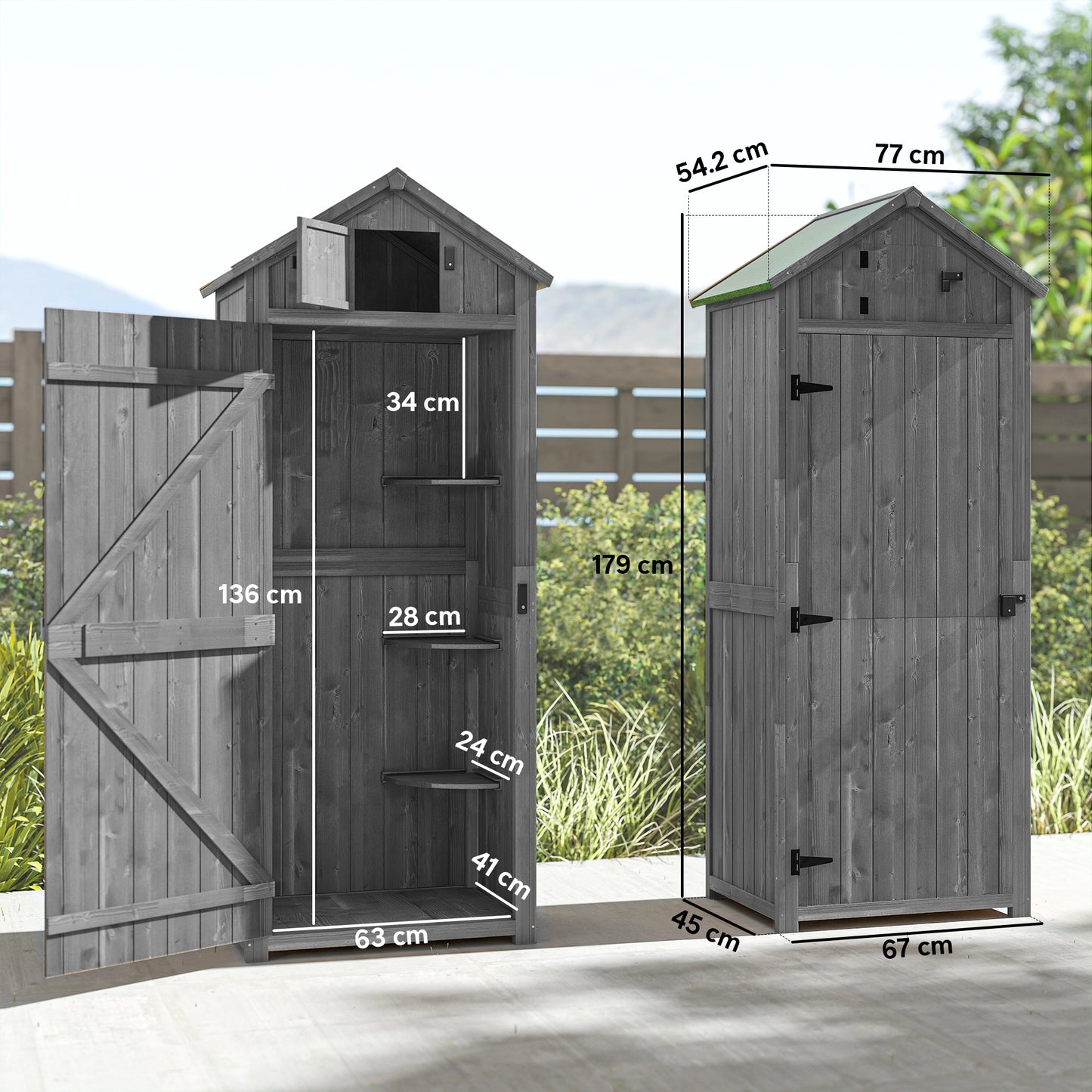 Wooden Garden Shed, Utility Outdoor Small Shed